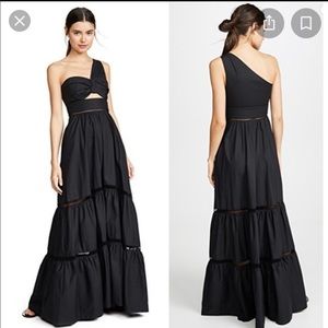 ALC black Piper one shoulder maxi dress. Size 4. Excellent condition.